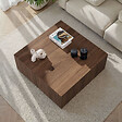 HABITAT ET JARDIN - Table Basse en MDF "Prizma" - 90 x 90 x 35 cm - Noyer - vignette