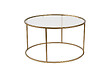HABITAT ET JARDIN - Table basse en métal "Aurum" - 80 x 80 x 43 cm - Or Transparent - vignette