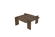 HABITAT ET JARDIN - Table basse en bois "Woog" 90 x 90 x 35 cm - Noyer - vignette