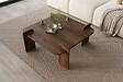 HABITAT ET JARDIN - Table basse en bois "Woog" 90 x 90 x 35 cm - Noyer - vignette