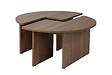 HABITAT ET JARDIN - Table basse en bois "Moira" -  90 x 90 x 41 cm - Noyer - vignette