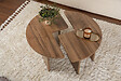 HABITAT ET JARDIN - Table basse en bois "Moira" -  90 x 90 x 41 cm - Noyer - vignette