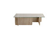 HABITAT ET JARDIN - Table basse en bois "Flavio" - 105 x 65 x 30 cm - Travertin - vignette