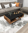HABITAT ET JARDIN - Table basse en bois "Line " - 90 x 56 x 40 cm - Noyer clair - vignette