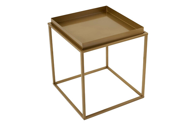 HABITAT ET JARDIN - Table basse en métal "Koala" 45 x 45 x 52 cm - Or - large