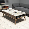 HABITAT ET JARDIN - Table basse en bois "Milan" - 105 x 60 x 34 cm - NoyerBlanc - vignette