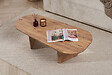 HABITAT ET JARDIN - Table basse en bois "Ovalis" - 130 x 65 x 40 cm - Pin atlantique - vignette