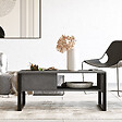 HABITAT ET JARDIN - Table basse en bois "ML34" - 100 x 59 x 44 cm - Argent - vignette