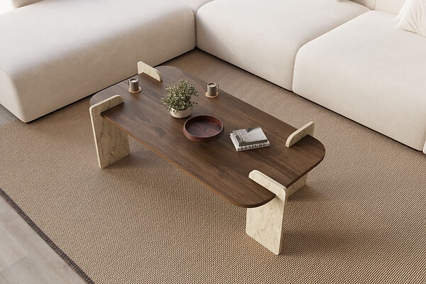 HABITAT ET JARDIN - Table basse en bois "Leapiri" - 120 x 60 x 35 cm - Marron - large