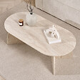 HABITAT ET JARDIN - Table basse en bois "Melina" 120 x 60 x 40 cm - Travertin - vignette