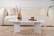 HABITAT ET JARDIN - Table basse en bois "Sable" - 60 x 119 x 40 cm - Blanc - vignette