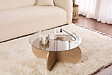 HABITAT ET JARDIN - Table basse en bois "Aeris" - 75 x 75 x 35 cm - Chêne SaphirFumées - vignette