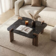 HABITAT ET JARDIN - Table basse en bois "Marais" - 90 x 90 x 35 cm - Noir - vignette