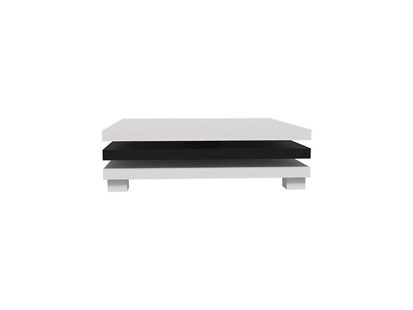 HABITAT ET JARDIN - Table basse "Elena" - 80 x 80 x 32 cm - Blanc / Noir - large