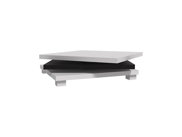 HABITAT ET JARDIN - Table basse "Elena" - 80 x 80 x 32 cm - Blanc / Noir - large