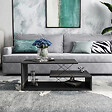HABITAT ET JARDIN - Table basse en bois "Cayenne" - 100 x 50 x 40 cm - Gris anthracite - vignette