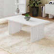 HABITAT ET JARDIN - Table basse en bois "Ravello" - 90 x 50 x 40 cm - Blanc - vignette