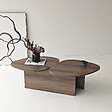 HABITAT ET JARDIN - Table basse en bois "Stones" 125 x 60 x 38 cm - Noyer - vignette
