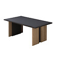 HABITAT ET JARDIN - Table basse en bois "Ravello" - 90 x 50 x 40 cm - Gris anthracite - vignette