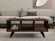 HABITAT ET JARDIN - Table basse en bois "Bert" - 90 x 60 x 40 cm - Noyer - vignette
