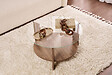 HABITAT ET JARDIN - Table basse en bois "Clara" - 75 x 75 x 40 cm - NoyerTransparent - vignette
