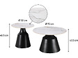 HABITAT ET JARDIN - Lot de 2 tables basses gigognes en céramique "Vulca" - 70 x 70 x 43 cm - Blanc - vignette