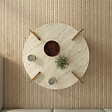 HABITAT ET JARDIN - Table basse en bois "Avoure" - 90 x 90 x 35 cm - Travertin - vignette