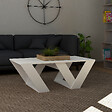 HABITAT ET JARDIN - Table basse en bois "Pipra" - 110 x 60 x 40 cm - Blanc - vignette