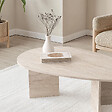 HABITAT ET JARDIN - Table basse en bois "Flap" 139,5 x 79,5 x 42 cm - Travertin - vignette