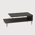 HABITAT ET JARDIN - Table basse en bois "Loire" 100 x 50 x 40 cm - Anthracite - vignette
