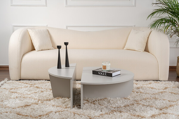 HABITAT ET JARDIN - Table basse en bois "Orion" 90 x 60 x 30 cm - Gris - large