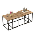 HABITAT ET JARDIN - Lot de 3 tables basse en bois "VG9" - 90 x 45 x 44 cm - Pin Atlantique - vignette