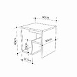 HABITAT ET JARDIN - table d'appoint en bois "Bon" 40 x 35 x 40 cm - Gris rétro - vignette