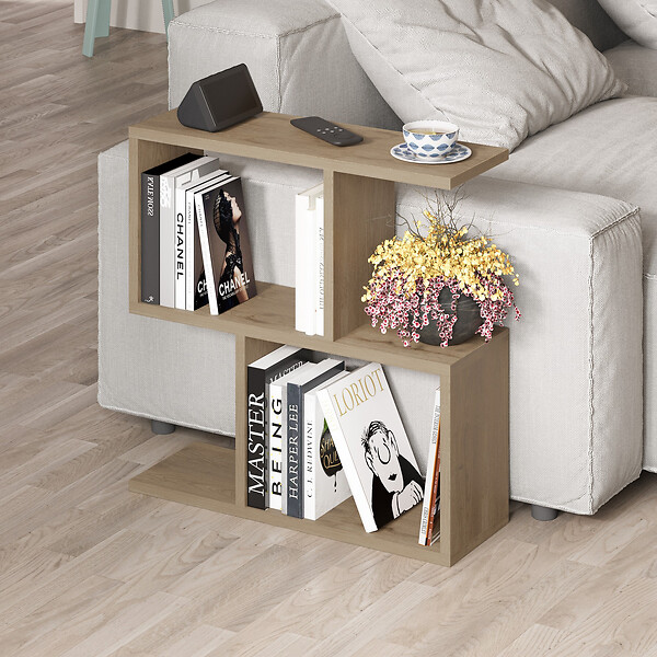 HABITAT ET JARDIN - Table d'appoint en bois "Homemania" - 60 x 20 x 60 cm - Beige - large