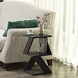 HABITAT ET JARDIN - Table d'appoint en bois "Albeni" - 30 x 30 x 50 cm - Anthracite - vignette