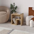 HABITAT ET JARDIN - table d'appoint en bois "Bon" 40 x 35 x 40 cm - Chêne saphir - vignette