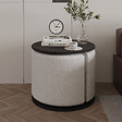HABITAT ET JARDIN - Table d'appoint avec pouf en bois "Vexana" - 43 x 43 x 47 cm - Gris anthracite - vignette