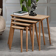 HABITAT ET JARDIN - Table gigogne (4 pièces) en bois "Luci" 70 x 40 x 55 cm - Chêne - vignette