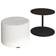 HABITAT ET JARDIN - Table d'appoint avec pouf en bois "Vexana" - 43 x 43 x 47 cm - Noir - vignette
