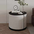 HABITAT ET JARDIN - Table d'appoint avec pouf en bois "Vexana" - 43 x 43 x 47 cm - Noir - vignette