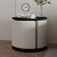 HABITAT ET JARDIN - Table d'appoint avec pouf en bois "Vexana" - 43 x 43 x 47 cm - Noir - vignette