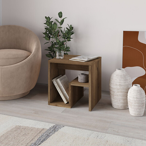 HABITAT ET JARDIN - table d'appoint en bois "Bon" 40 x 35 x 40 cm - Hitit - large
