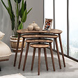 HABITAT ET JARDIN - Table gigogne (4 pièces) en bois "Moon" 40 x 75 x 55 cm - Noyer - vignette