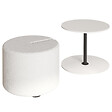 HABITAT ET JARDIN - Table d'appoint avec pouf en bois "Vexana" - 43 x 43 x 47 cm - Blanc - vignette