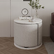 HABITAT ET JARDIN - Table d'appoint avec pouf en bois "Vexana" - 43 x 43 x 47 cm - Blanc - vignette