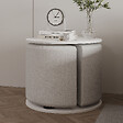 HABITAT ET JARDIN - Table d'appoint avec pouf en bois "Vexana" - 43 x 43 x 47 cm - Blanc - vignette