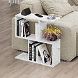 HABITAT ET JARDIN - Table d'appoint en bois "Homemania" - 60 x 20 x 60 cm - Blanc marbré - vignette
