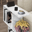 HABITAT ET JARDIN - Table d'appoint en bois "Homemania" - 60 x 20 x 60 cm - Blanc marbré - vignette