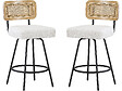 HABITAT ET JARDIN - Lot de 2 chaises hautes en tissu "Wilfried" - 51 x 44 x 95 cm - Beige - vignette