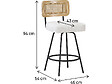 HABITAT ET JARDIN - Lot de 2 chaises hautes en tissu "Wilfried" - 51 x 44 x 95 cm - Beige - vignette